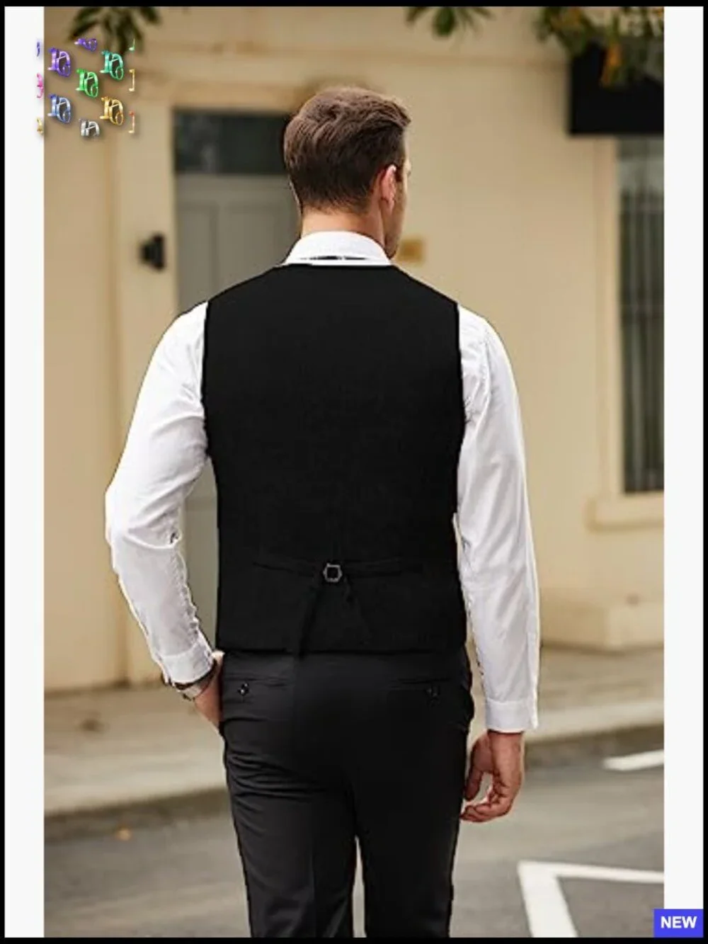 Slim Fit Business Vest Lightweight Modern Casual Elegant Waistcoat